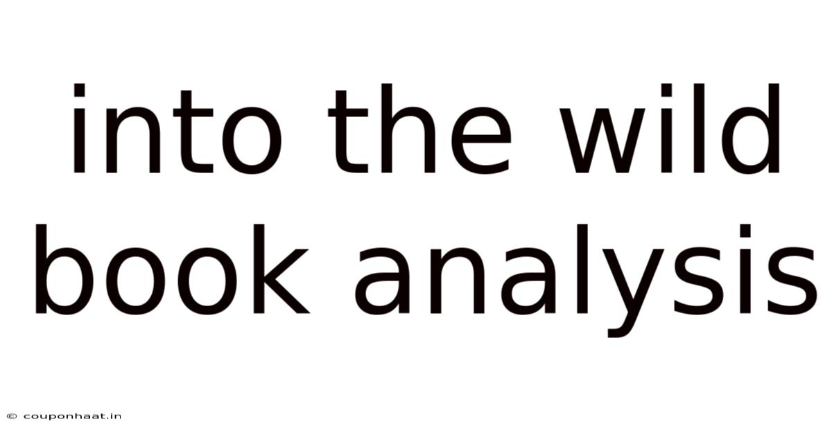 Into The Wild Book Analysis
