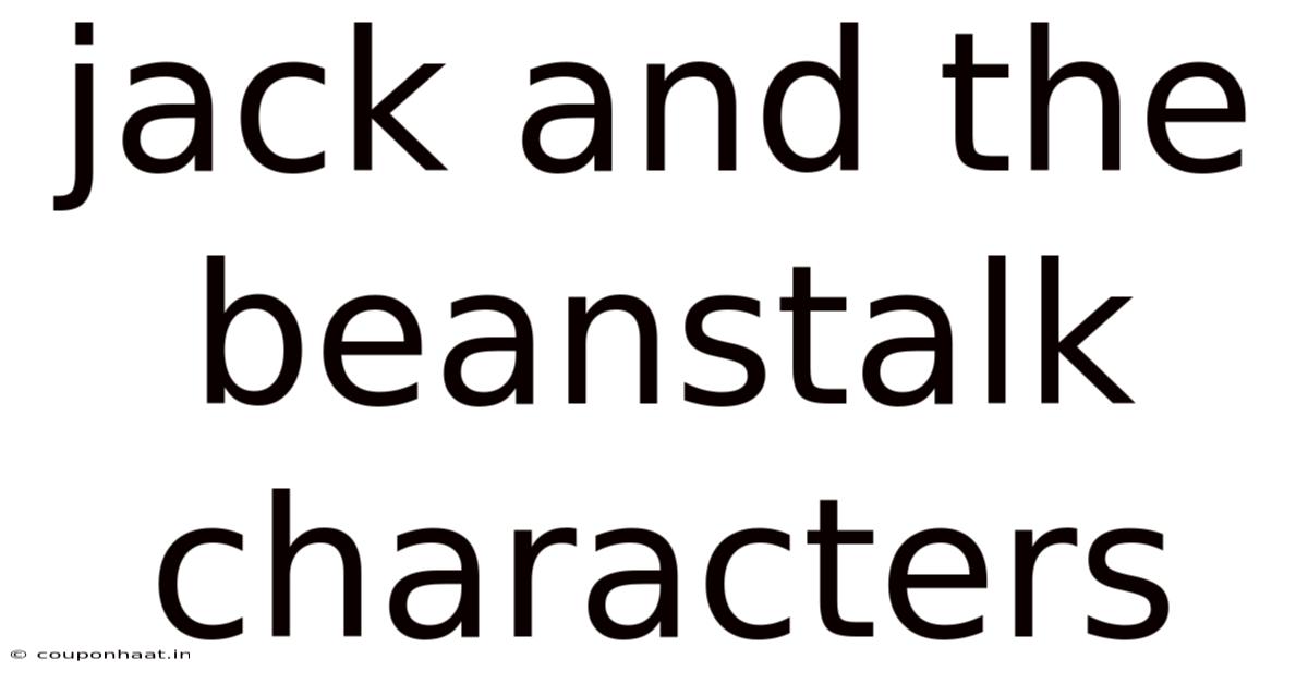 Jack And The Beanstalk Characters