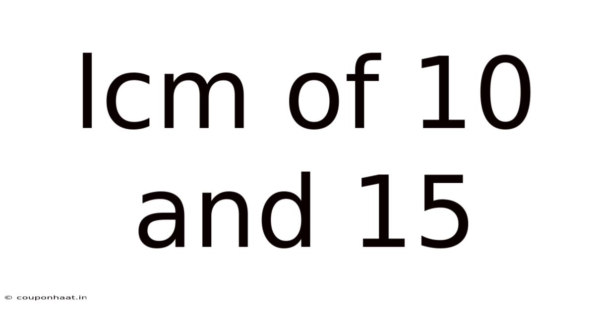 Lcm Of 10 And 15