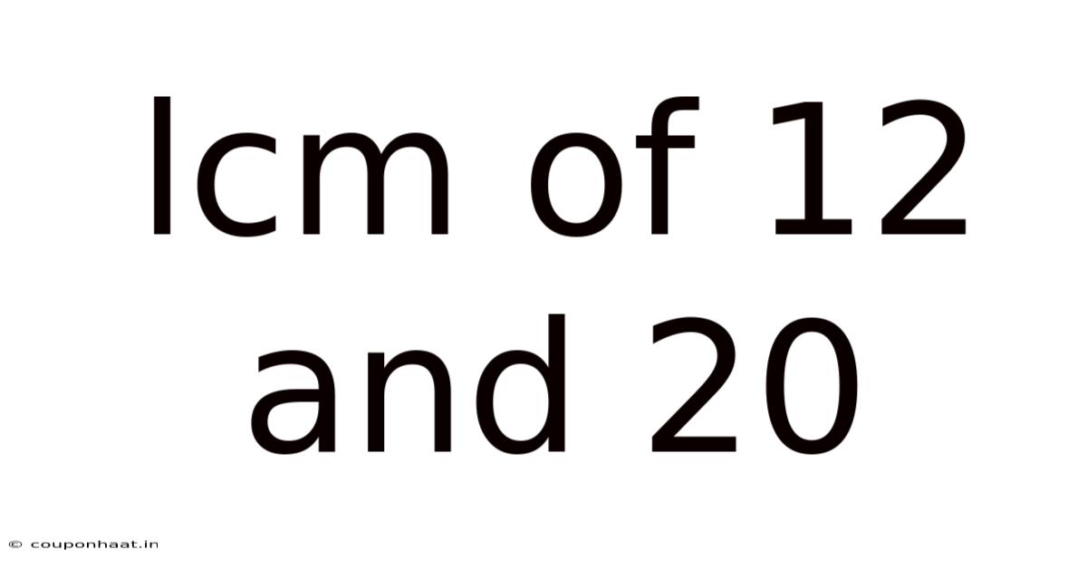 Lcm Of 12 And 20