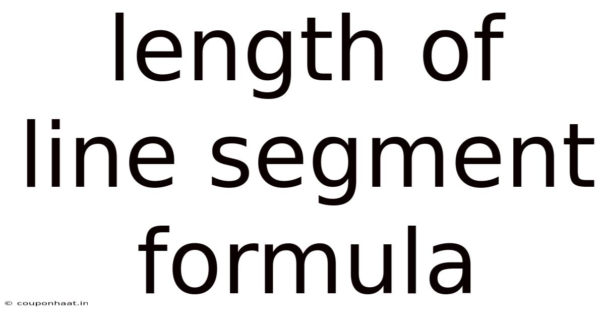 Length Of Line Segment Formula