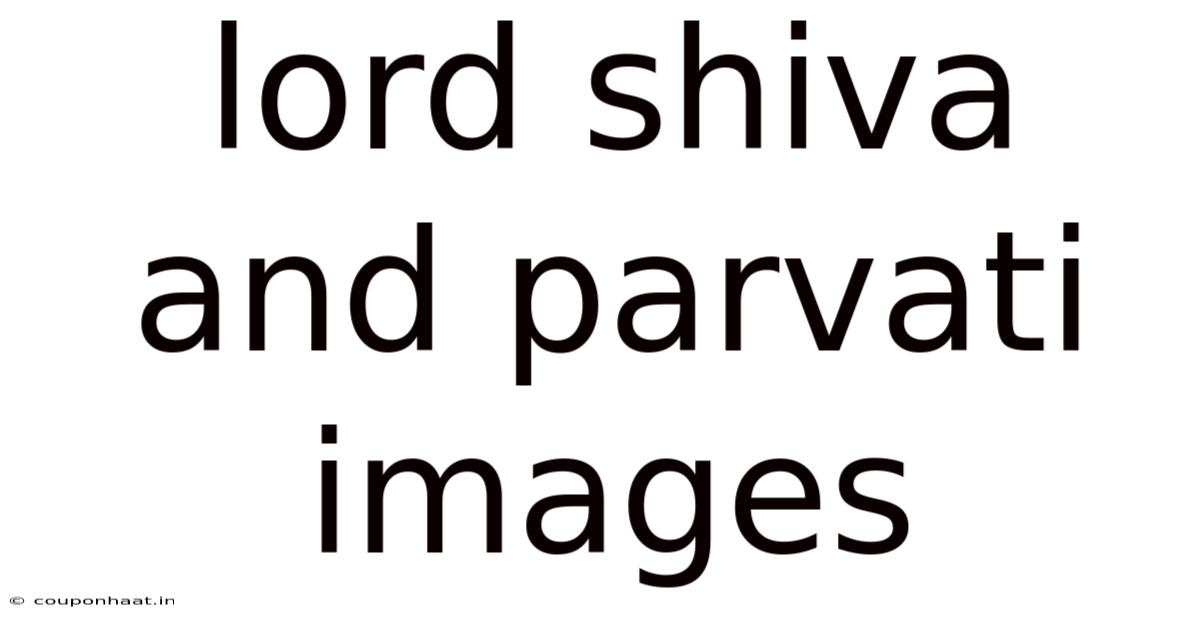 Lord Shiva And Parvati Images