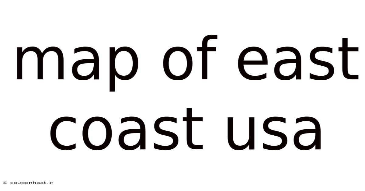 Map Of East Coast Usa