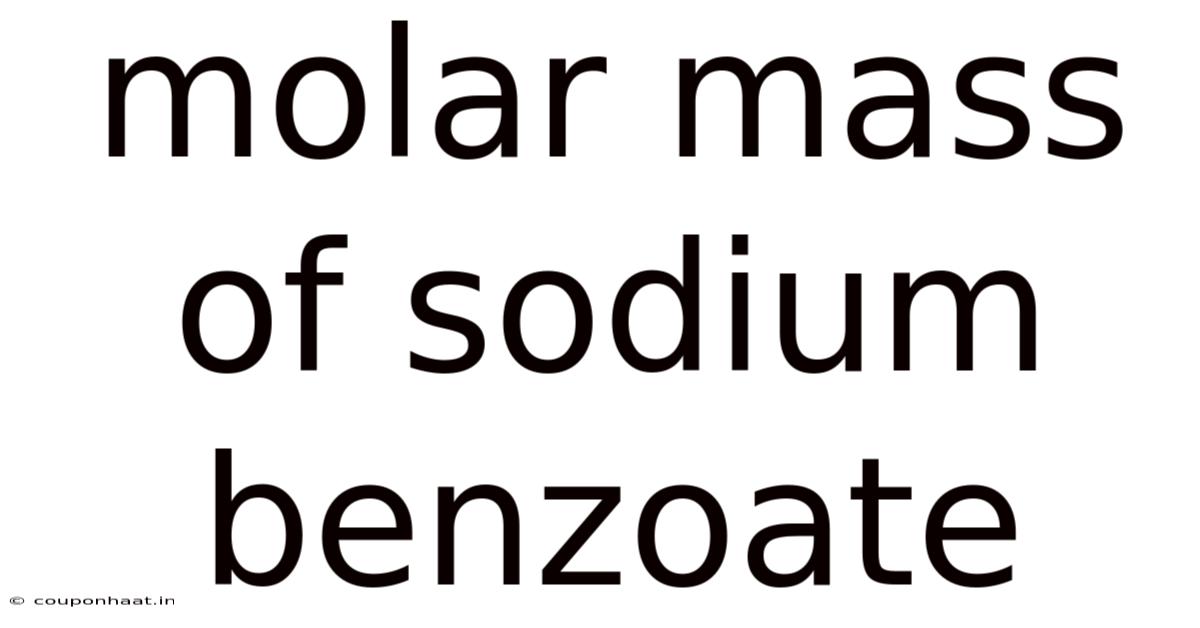 Molar Mass Of Sodium Benzoate