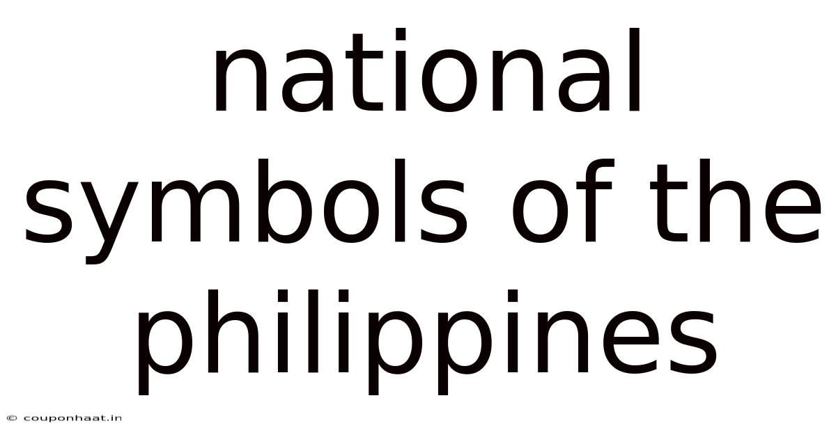 National Symbols Of The Philippines