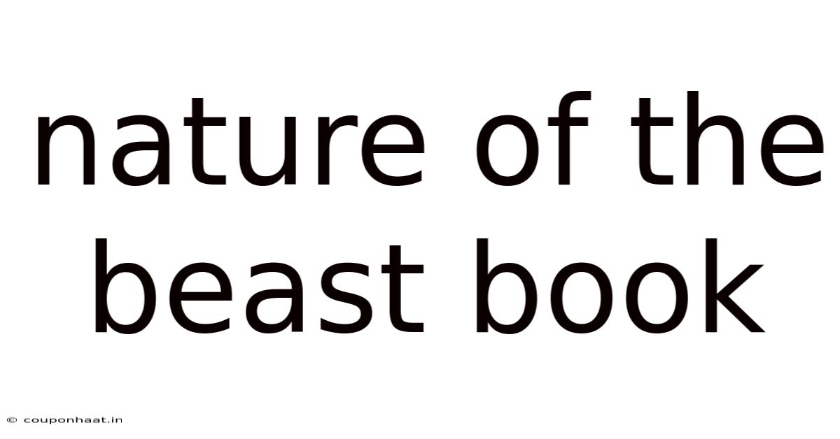 Nature Of The Beast Book