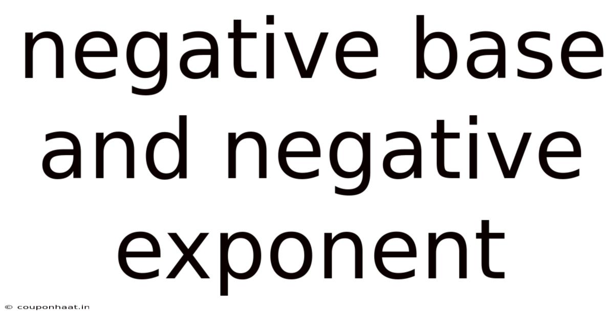 Negative Base And Negative Exponent