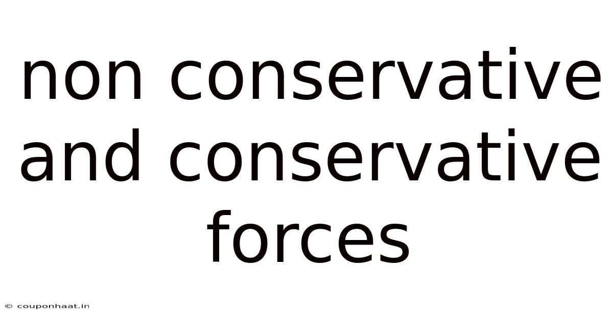 Non Conservative And Conservative Forces