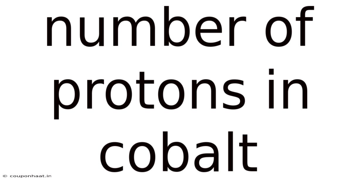 Number Of Protons In Cobalt
