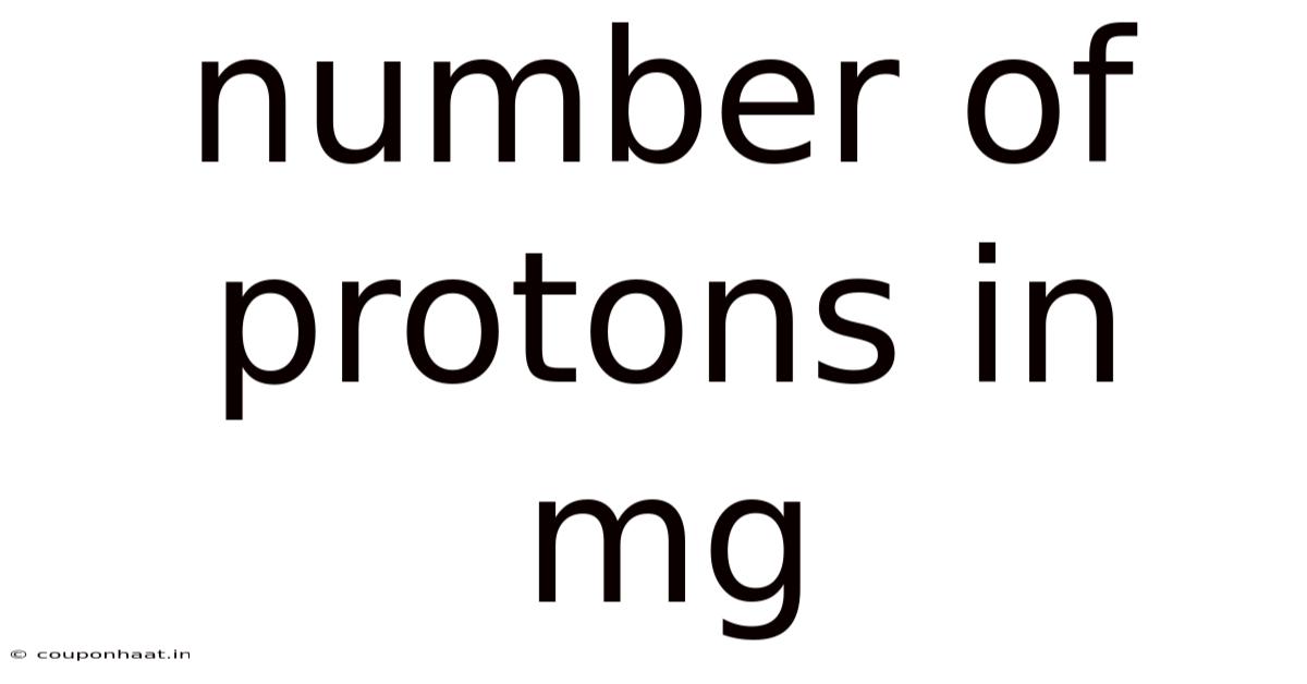 Number Of Protons In Mg