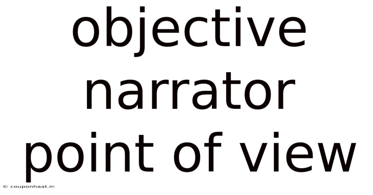 Objective Narrator Point Of View