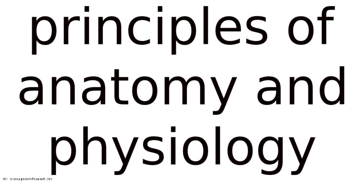 Principles Of Anatomy And Physiology