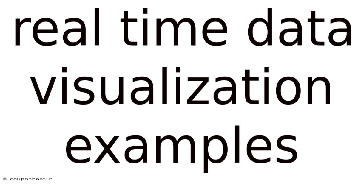 Real Time Data Visualization Examples