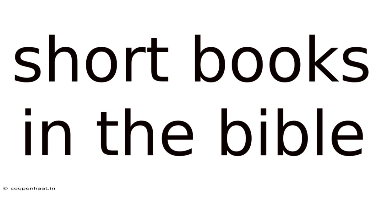 Short Books In The Bible