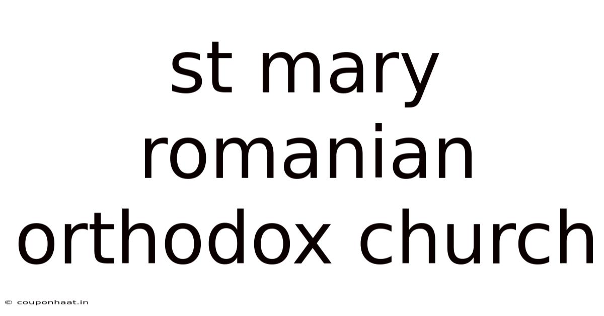 St Mary Romanian Orthodox Church