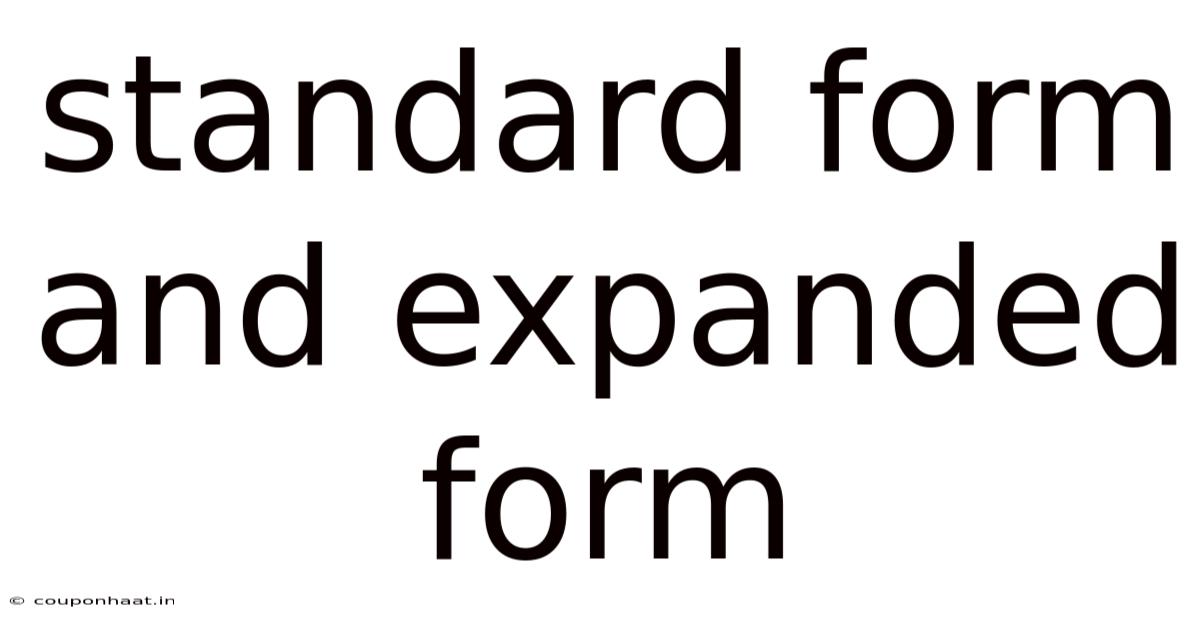 Standard Form And Expanded Form