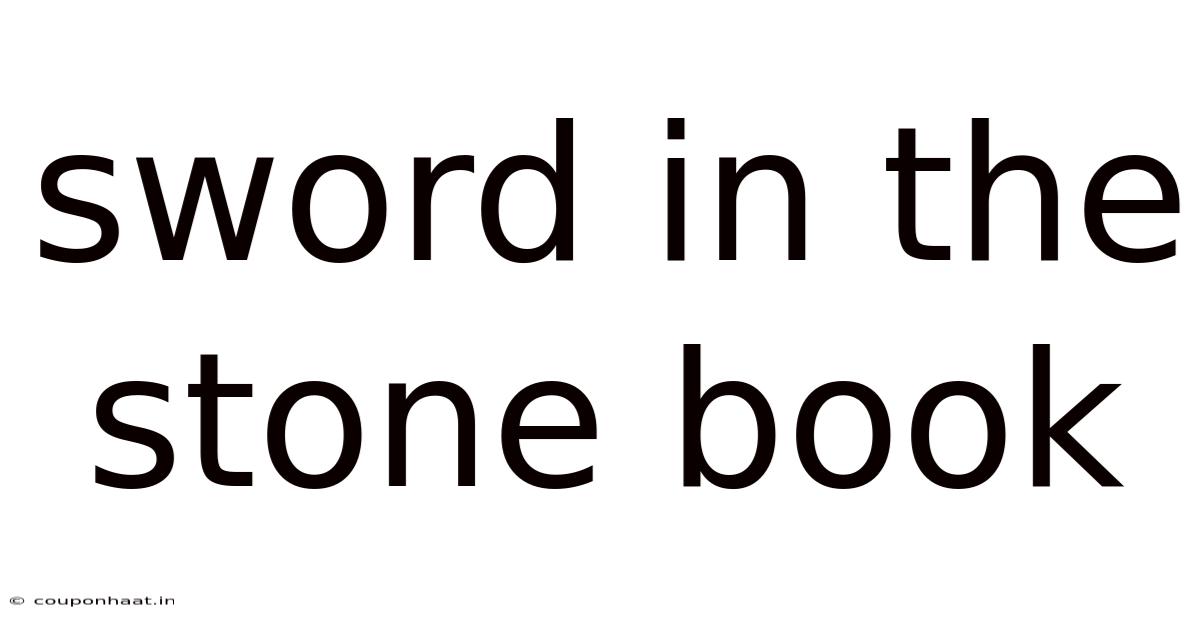 Sword In The Stone Book