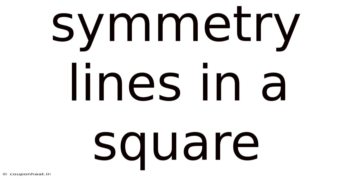 Symmetry Lines In A Square
