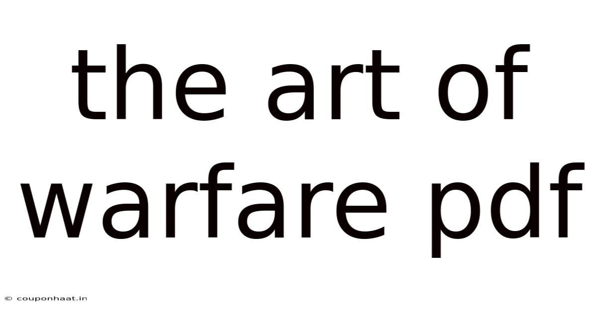 The Art Of Warfare Pdf