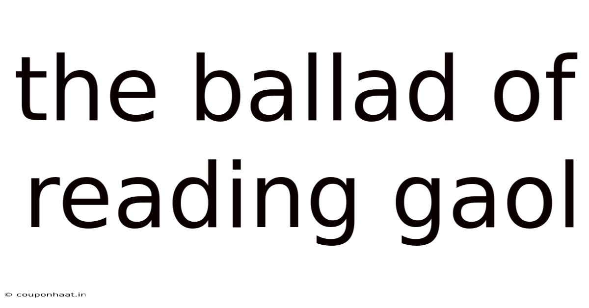 The Ballad Of Reading Gaol