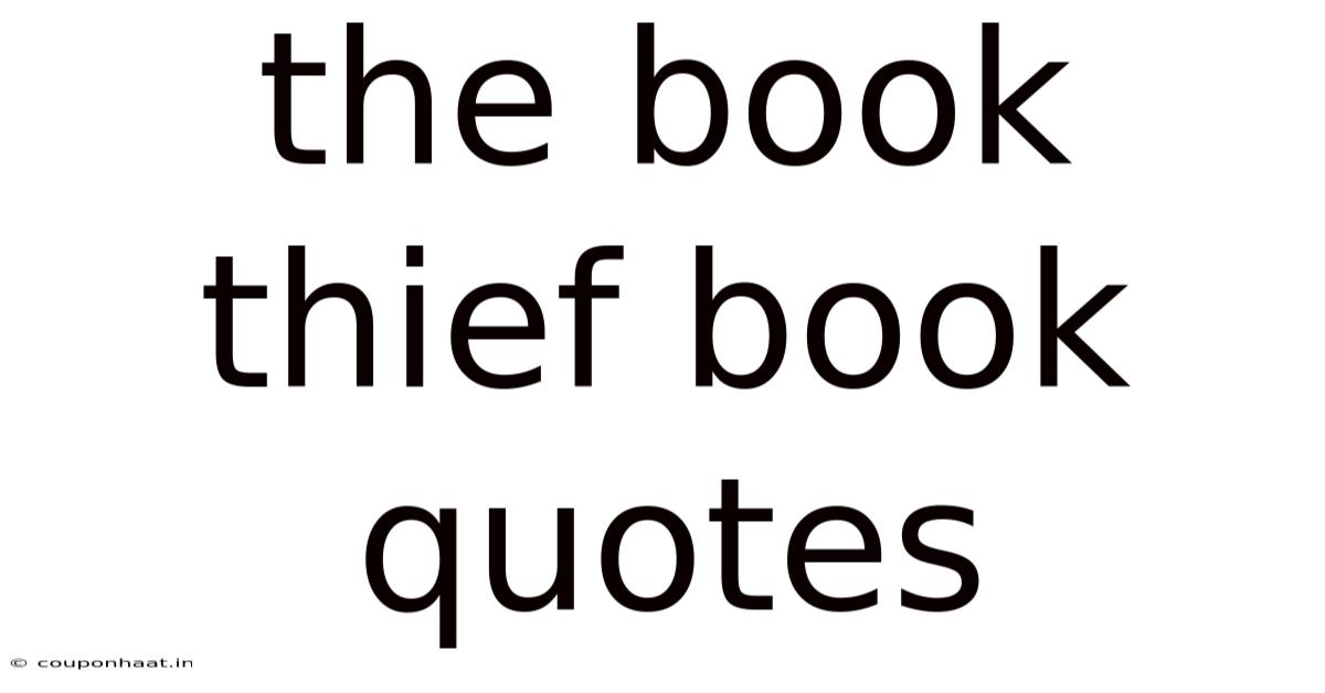 The Book Thief Book Quotes