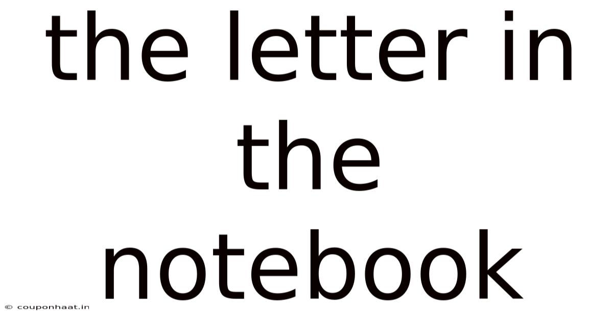 The Letter In The Notebook