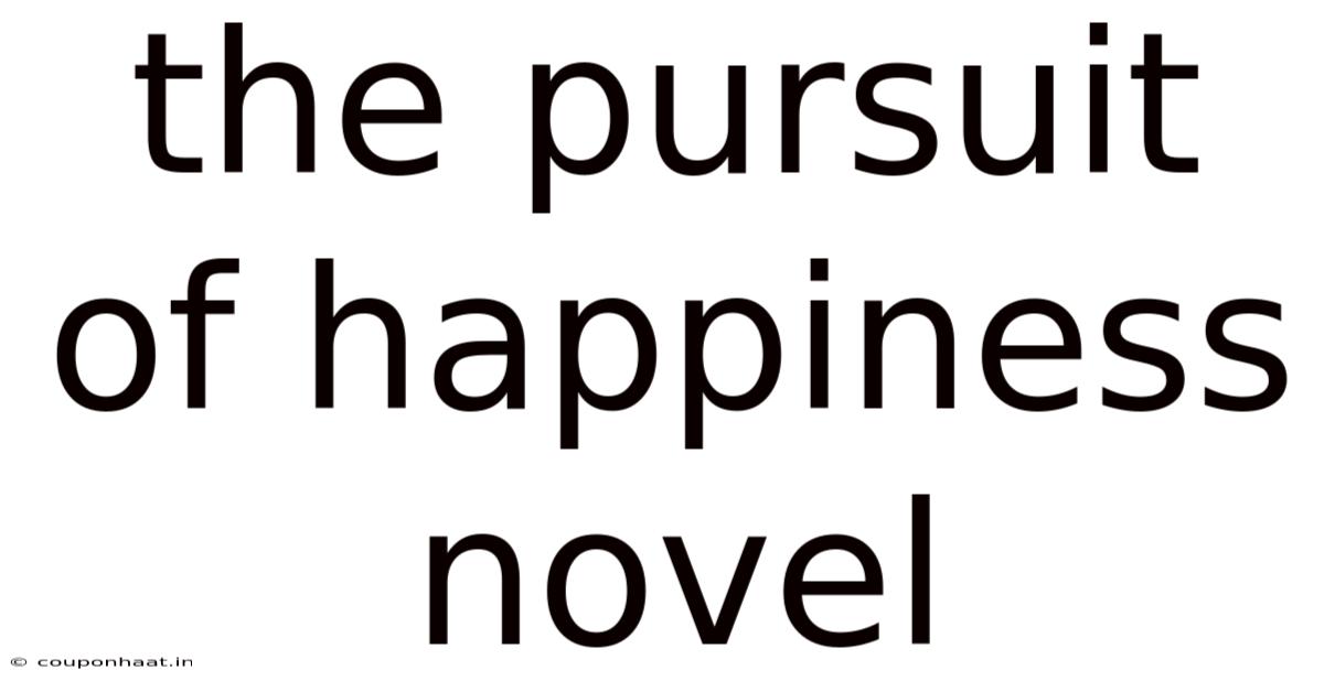 The Pursuit Of Happiness Novel