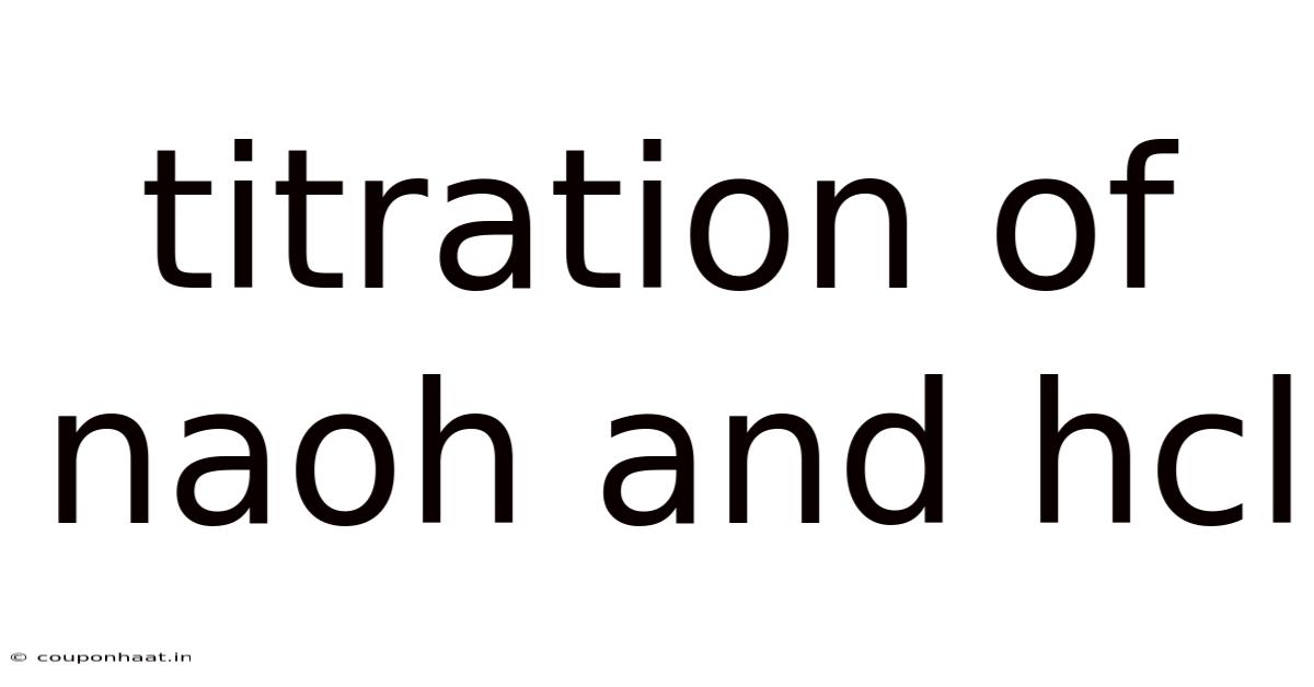 Titration Of Naoh And Hcl