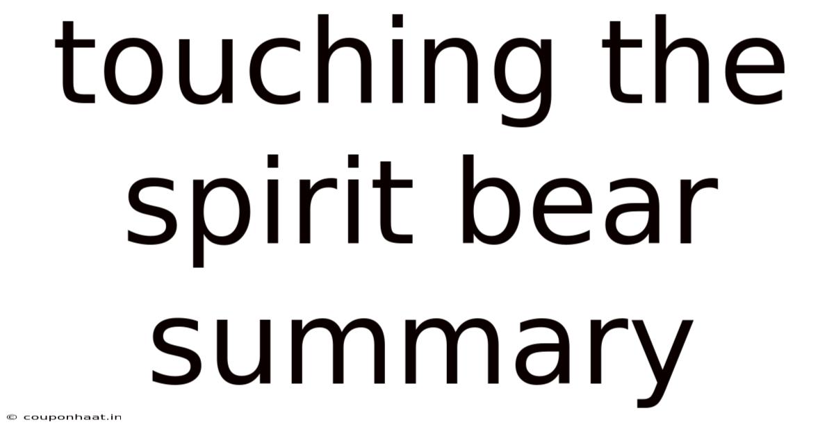 Touching The Spirit Bear Summary