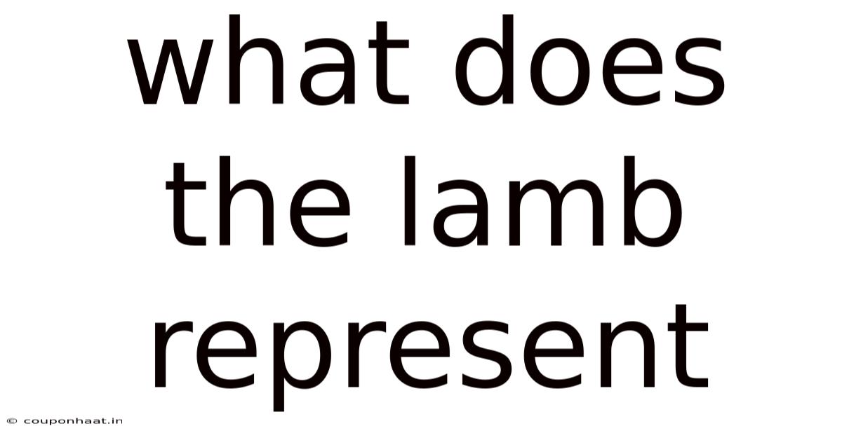 What Does The Lamb Represent