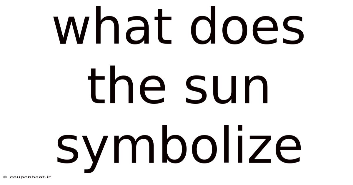 What Does The Sun Symbolize