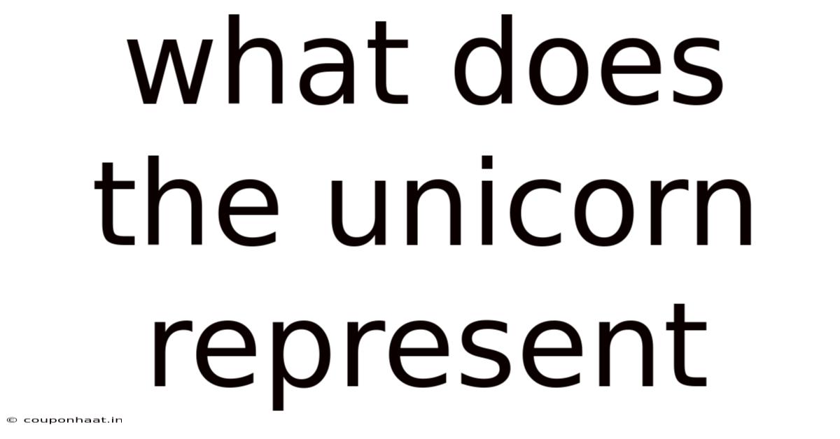 What Does The Unicorn Represent