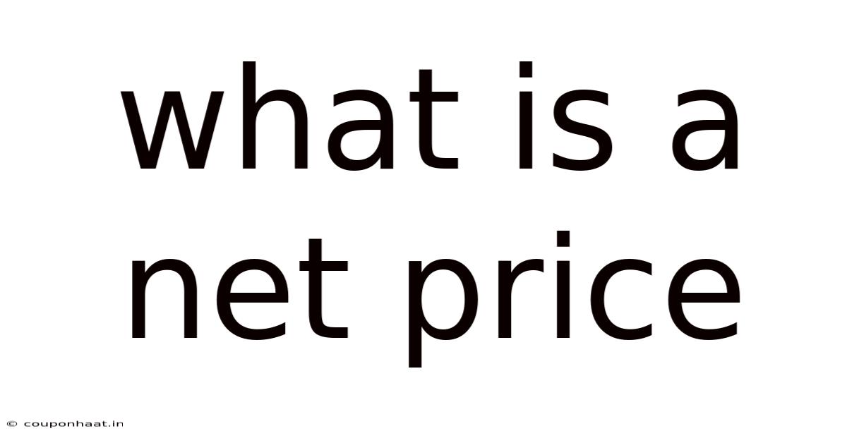 What Is A Net Price