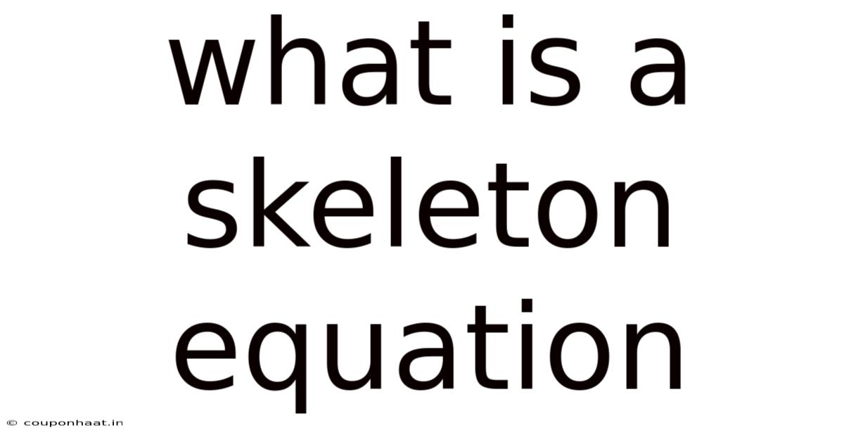 What Is A Skeleton Equation