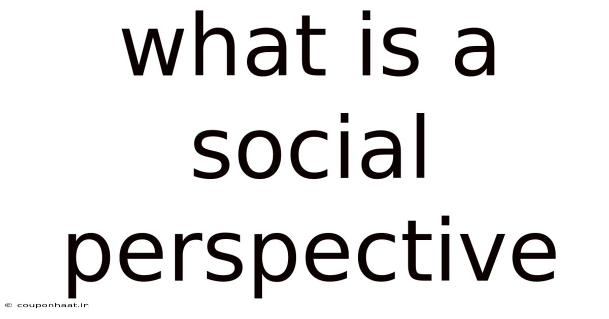 What Is A Social Perspective