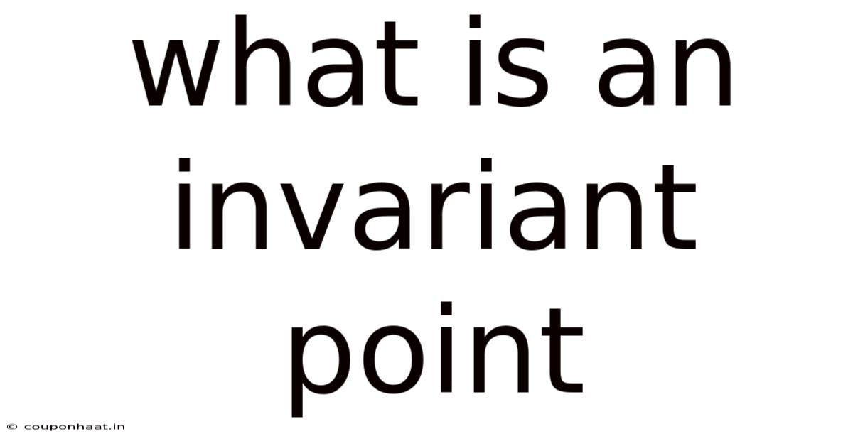 What Is An Invariant Point