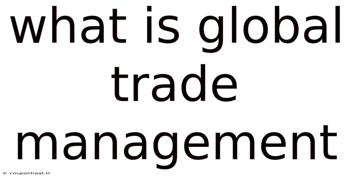 What Is Global Trade Management
