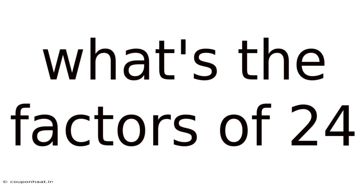 What's The Factors Of 24