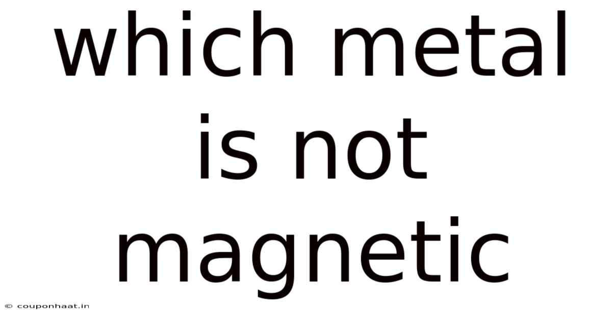 Which Metal Is Not Magnetic