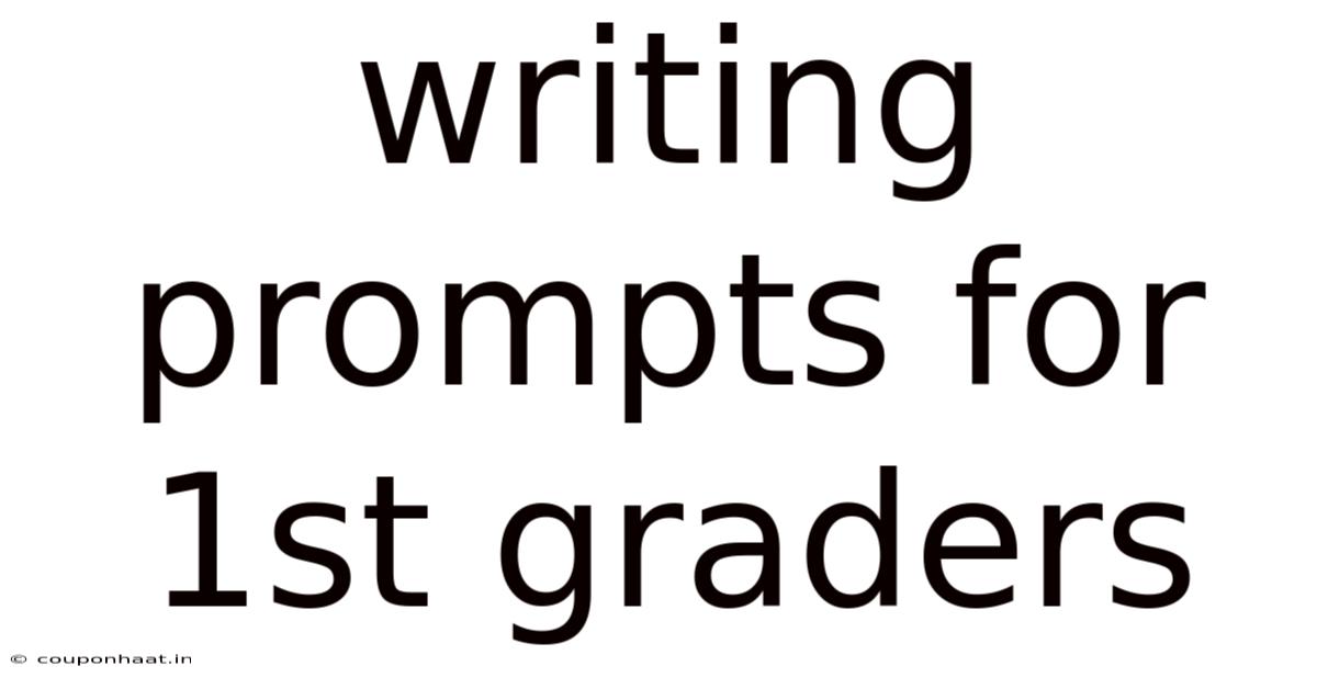 Writing Prompts For 1st Graders